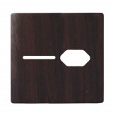 Placa p/ 1 Interruptor + tomada 4x4 - Novara Tabaco